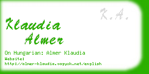 klaudia almer business card